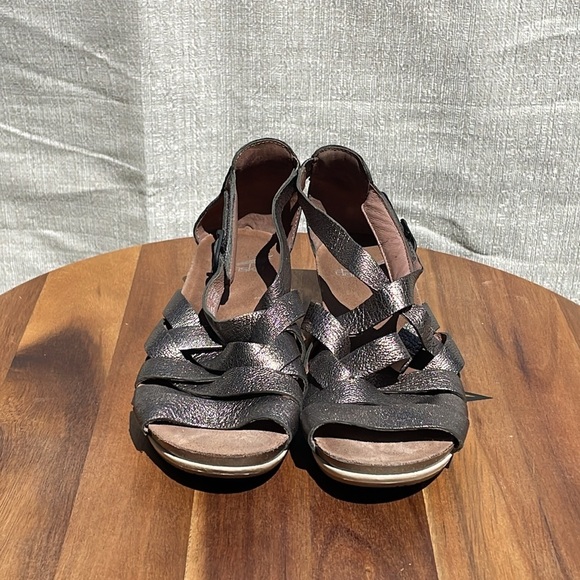 Dansko Women’s Vivian’ Gladiator Sandals Pewter Nappa Size 36 - Picture 4 of 11